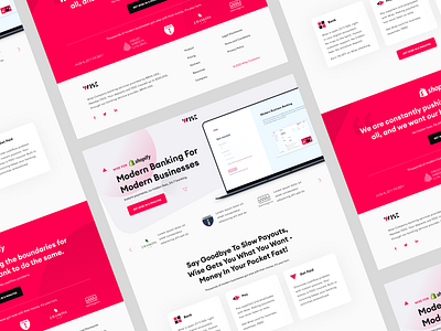 Landing Page Wise banking fintech interface design landing page ui design ux design web design