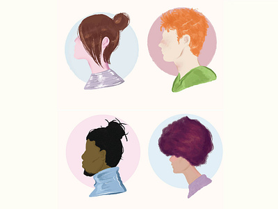 characters person for brand "HairGo" artwork characters design illustraion illustration procreate