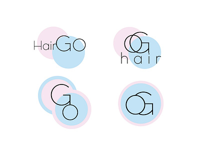 HairGo logo options artwork branding design digitalart graphicdesign logo logooptions logotype visualdesign