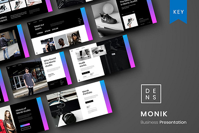 Monik Presentation Template clean colorful company corporate google slides keynote modern multipurpose multipurpose template photography pitch deck portfolio powerpoint presentation studio template unique web design web development website