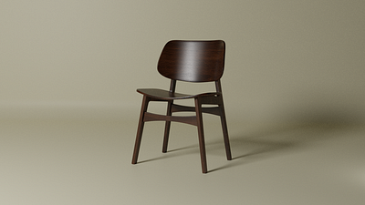 Wooden Chair 3D Model 3d 3d model blender chair furniture design render