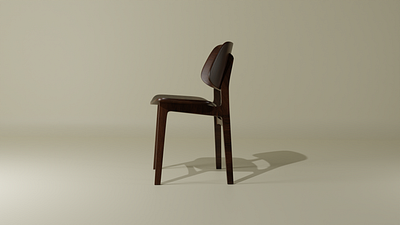 Wooden Chair 3D Model 3d 3d model blender chair furniture design graphic design render