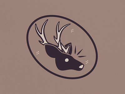 Scrubland Watcher - 283/365 animal antlers badlands deer desert illustration illustrations minimal minimalism scrubland shrubland simple stag vector