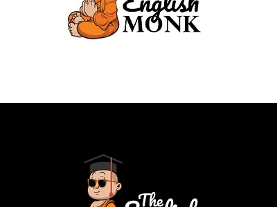 The English Monk - Education Logo books branding childerns creative logo custom logo education english glasses graduation cap graphic design high quality learning logo monk order now professional logo sidlogodesign studies yoga