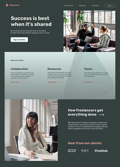 Sharenet Website Design branding design ui ux web
