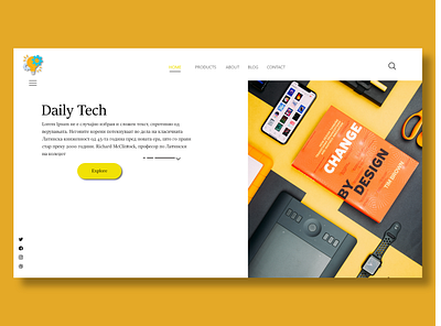 Landing Page UI Design concept creative dailyui design effective landing page graphic design inspiration landing page layout modern page simple sketch tech tech website ui ui design website xd