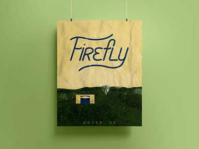 Firefly Festival adobe fresco color custom type customer lettering digital painting festival festival poster fresco gig poster handlettering illustration lettering music festival poster summer type