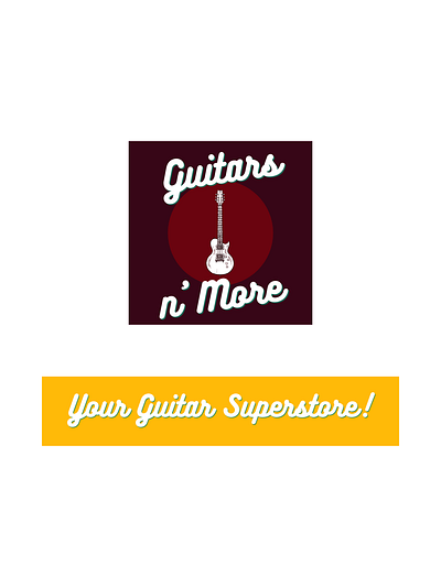Guitars n' More logo branding design logo ui