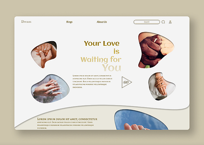 Rings' Shop Home Page Web design prototype ui user interface website design wireframe