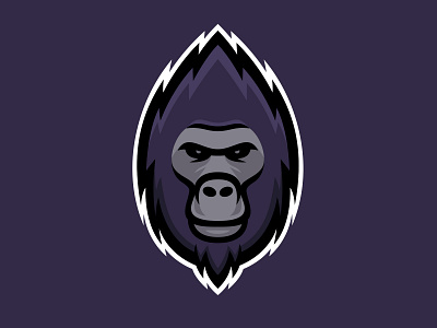 Gorilla illustration animal design gorilla icon illustration logo sports vector