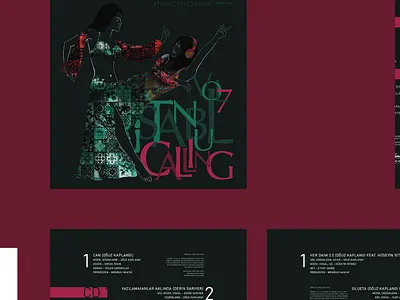 İstanbul Calling — Album Cover Design band cover cover design design ethnic electronic illustration music red cover type typographic typography