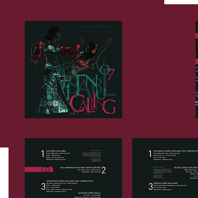 İstanbul Calling — Album Cover Design band cover cover design design ethnic electronic illustration music red cover type typographic typography