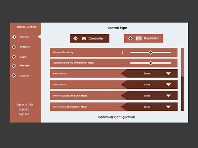 Daily UI Day 007 Setting UI dailyui graphic design ui vector