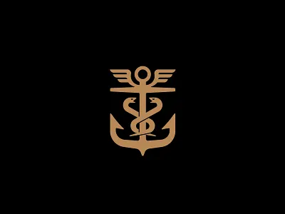 Nakhodka Emblem anchor branding caduceus coat of arms graphic design heraldry icon logo