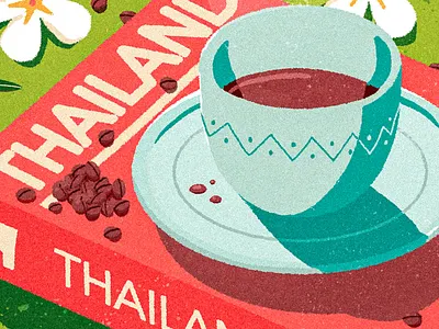 Coffee Crunch Chocolate packaging illustration asia book chocolate coffee colorful crunch cup food illustration packaging