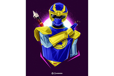 Power Rangers light navy ninja thunder