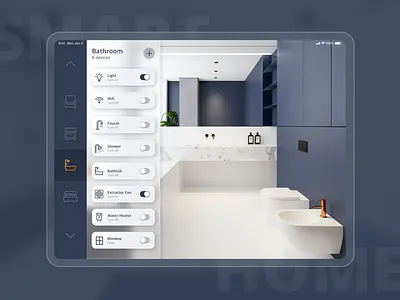 Glassmorphism Smart Home AppThe new UI trend called Glassmorphis clean design dark ui glassmorphism smart home ui