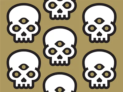 Skully branding design digital illustration minimal simple vector
