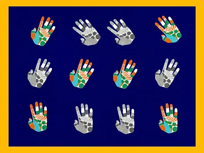 Tricolour Hands colour colour palette design flat art graphic graphic design hands icon illustration illustrator independence day india pattern symbols ui vector