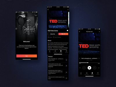 Podcast App app design figma podcast ui ux