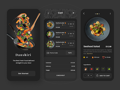 Food Ordering App UI Design app design color dark design designer food app deisgn food delivery app food menu food order food website madhu mia ordering app restaurant app restaurant web table booking app trendy ui uiux ux visual designer