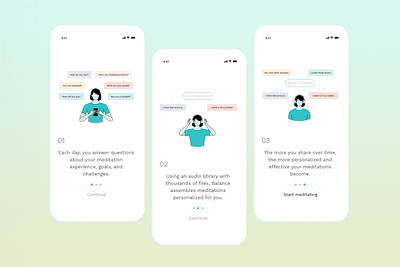 Onboarding app balance dailyui design graphic design meditation mobile onboarding ui uxdesign