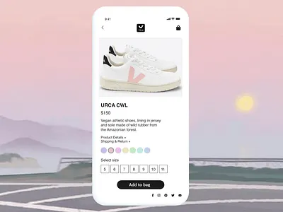 Customize Product app cart customize dailyui design ecommerce graphic design illustration mobile product shoes shopping ui uxdesign veja