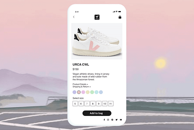 Customize Product app cart customize dailyui design ecommerce graphic design illustration mobile product shoes shopping ui uxdesign veja