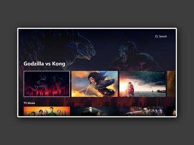 TV App UI animation app apple tv card design netflix tv typography ui ux