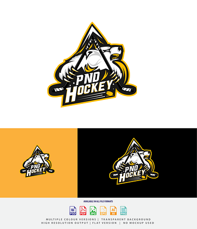 Ice Hockey Logo design branding graphic design ice hockey logo design illustrator logo logo design mascot logo mascot logo design vector