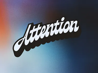 Attention attention custom type graphic design handlettering lettering letters logo logotype sticker type typography