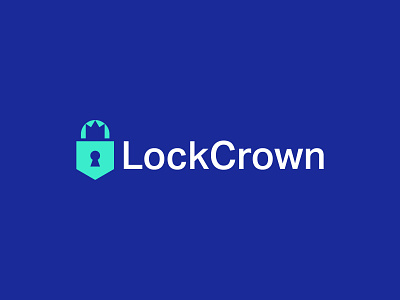 LockCrown Logo Design brand branding crown key lock logo logo design minimal safety security