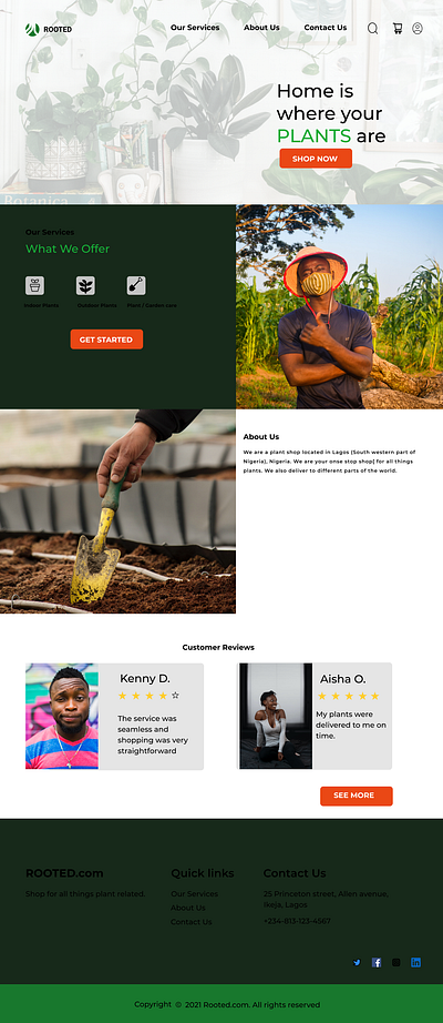 Plantshop landing page #30DaysofDesign #Day1 design ui