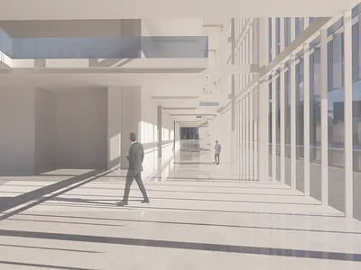 Dance School in Vienna 3d architecture design enscape graphic design illustration model photoshop render rendering sketchup strcture unav universidad universidad de navarra university