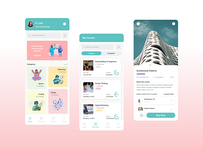 CourseCo. app design ui ux