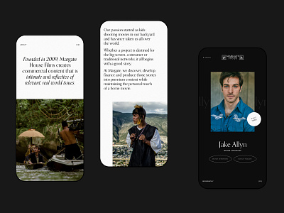 Margate House Films - Mobile branding clean film layout minimal mobile netflix portfolio typography ui website