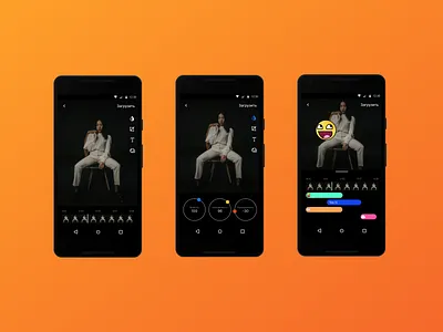 video editor app black clean editor ui ux video white