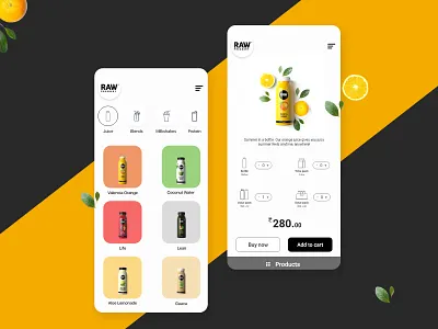 Beverage App - RAW Pressery app ui ux research