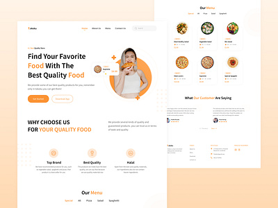 Tokoku Company Profile - Landing Page Exploration company design exploration food illustration landing logo madewithfigma page pizza profile salad spaghetti ui uidesign uidesigner uiux uxdesign uxdesigner