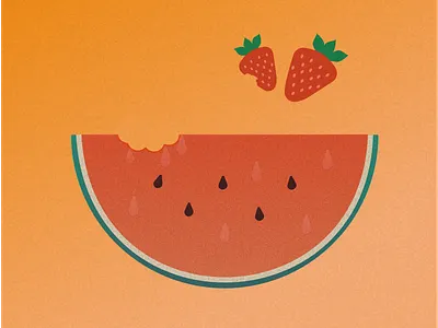 just a bite retro figma fruit illustration retro vector