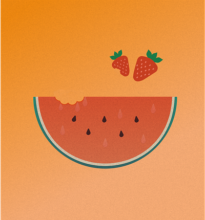 just a bite retro figma fruit illustration retro vector