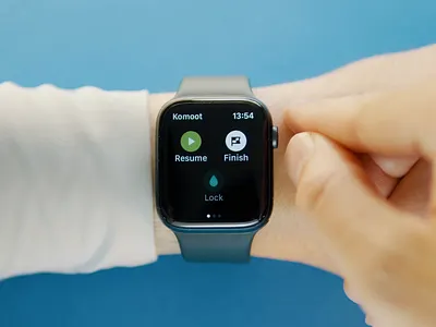 Komoot app for Apple Watch activity analytics apple watch dashoard fitness interaction komoot navigation product design running smart watch stats swift ui ux watch os wearable workout x code xcode