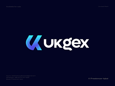 UK Letter Logo Design - Unused app icon branding business company design gradient logo logo logo design logo designer logodesign logos mark modern logo monogram startup symbol uk logo vector