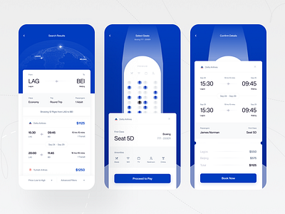 Trippio — Flight Booking Mobile App adventure airline app animation app interaction booking booking app calendar design flight flight booking flight search ios travel travel app trip planner ui