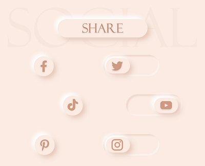 Social share button/icons design icon ui ux