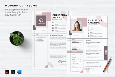 Resume & Cover Letter Template branding clean cover letter cv design cv template design graphic design illustration logo motion graphics resume resume design resume template ui