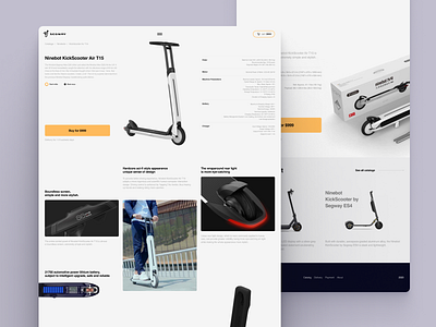 Segway Concept Site composition ninebot scooter segway web