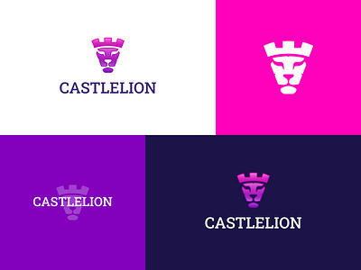 castlelion logo branding design icon illustration logo vector