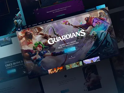 Guild Of Guardians - Webdesign design game mobile ui ux web