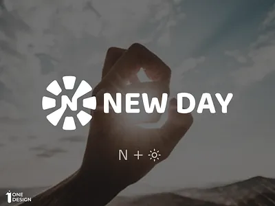 New day branding clean design flat graphic design lettern logo minimal sun vector